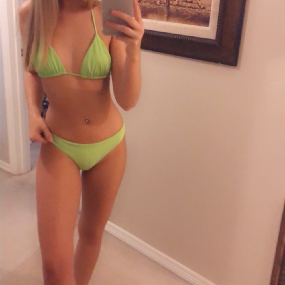 Lime Green Tiger Mist Swimwear